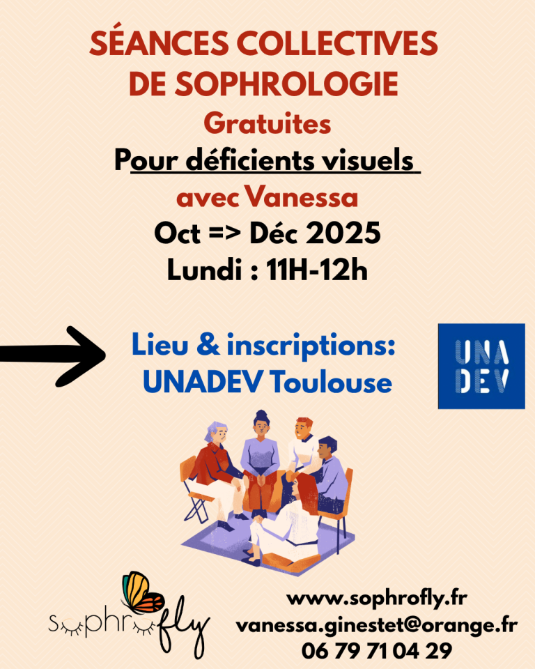 cours de sophrologie pour déficients visuels UNADEV