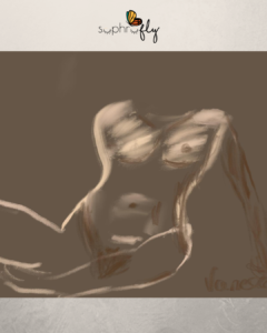 croquis de nu féminin