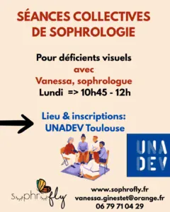 cours collectif sophrologie pour déficients visuels de l'UNADEV
